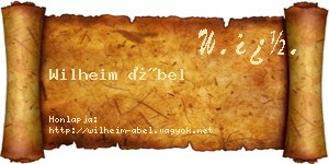 Wilheim Ábel névjegykártya
