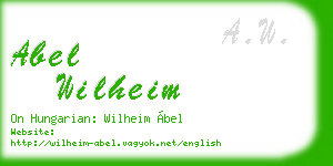abel wilheim business card
