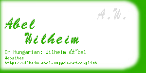 abel wilheim business card